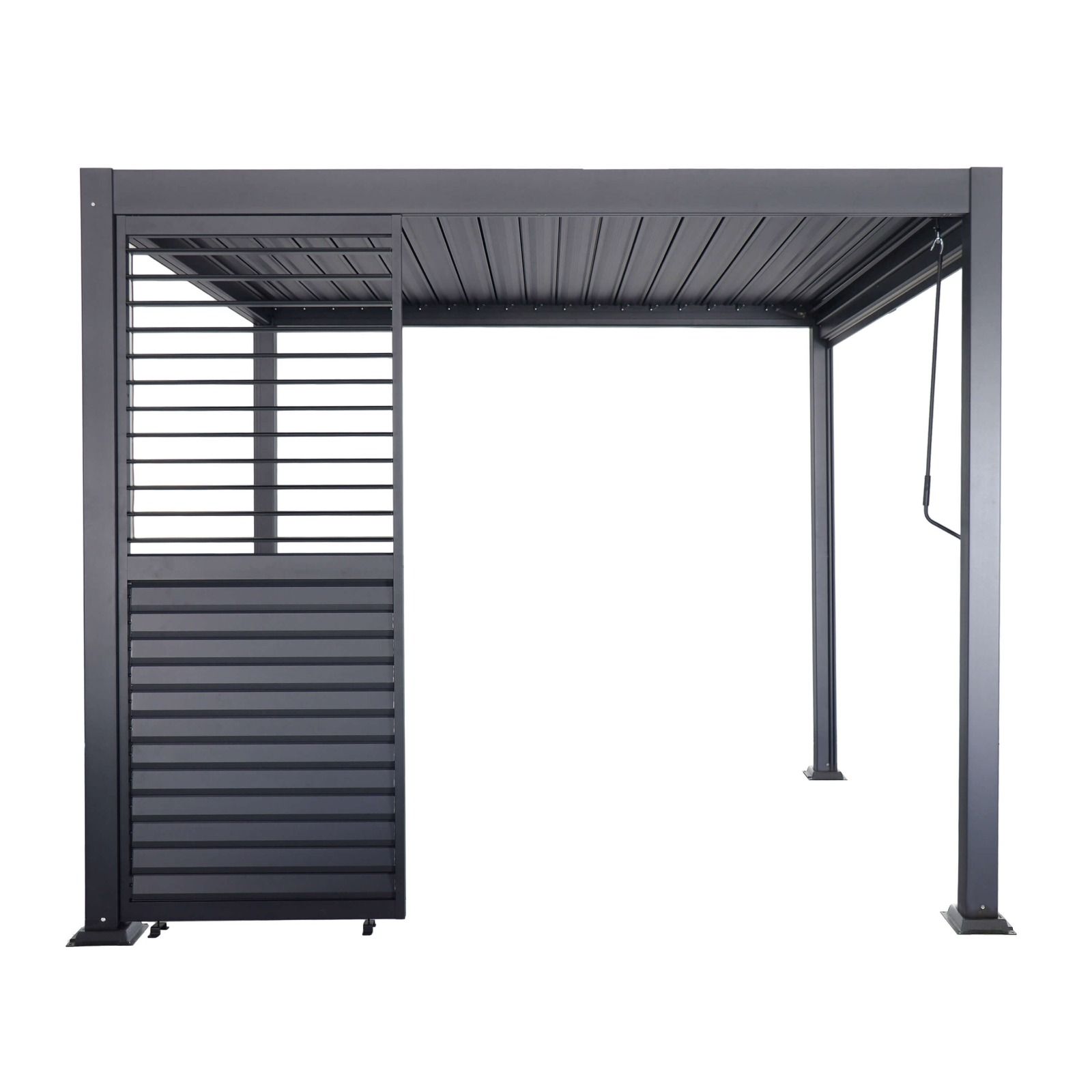 Verstellbares horizontales Lamellenpaneel für Gartenpergola Anthrazit