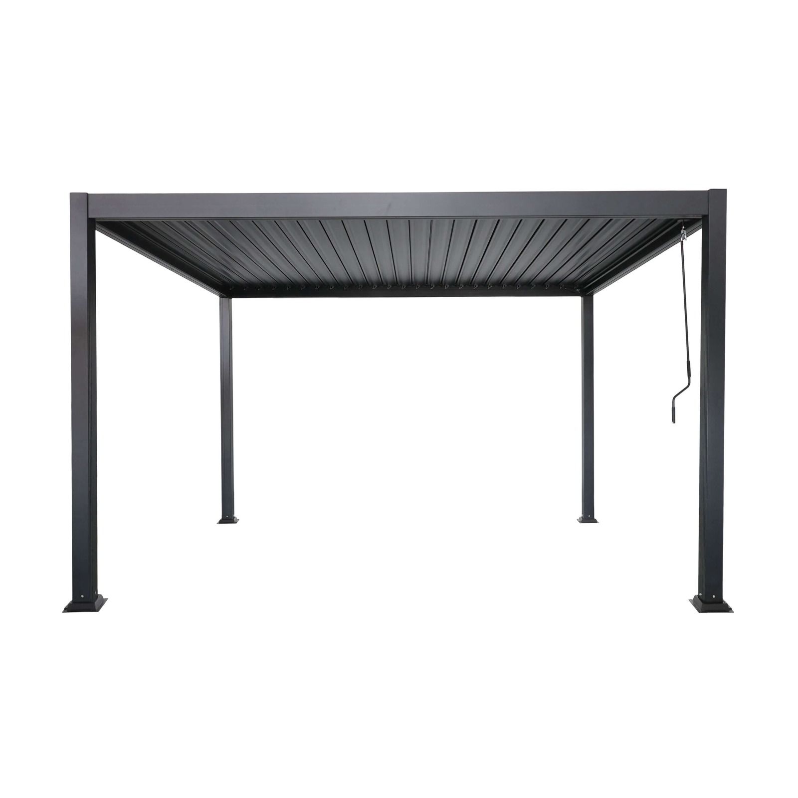 Aluminium Gartenpergola mit verstellbarem Dach Anthrazit 3 x 3 m