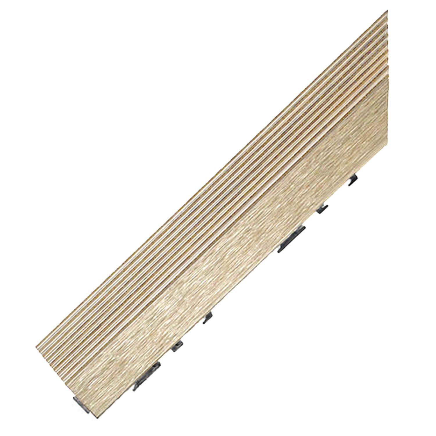 Premium Terrassenfliese Linke Ecke Ecru