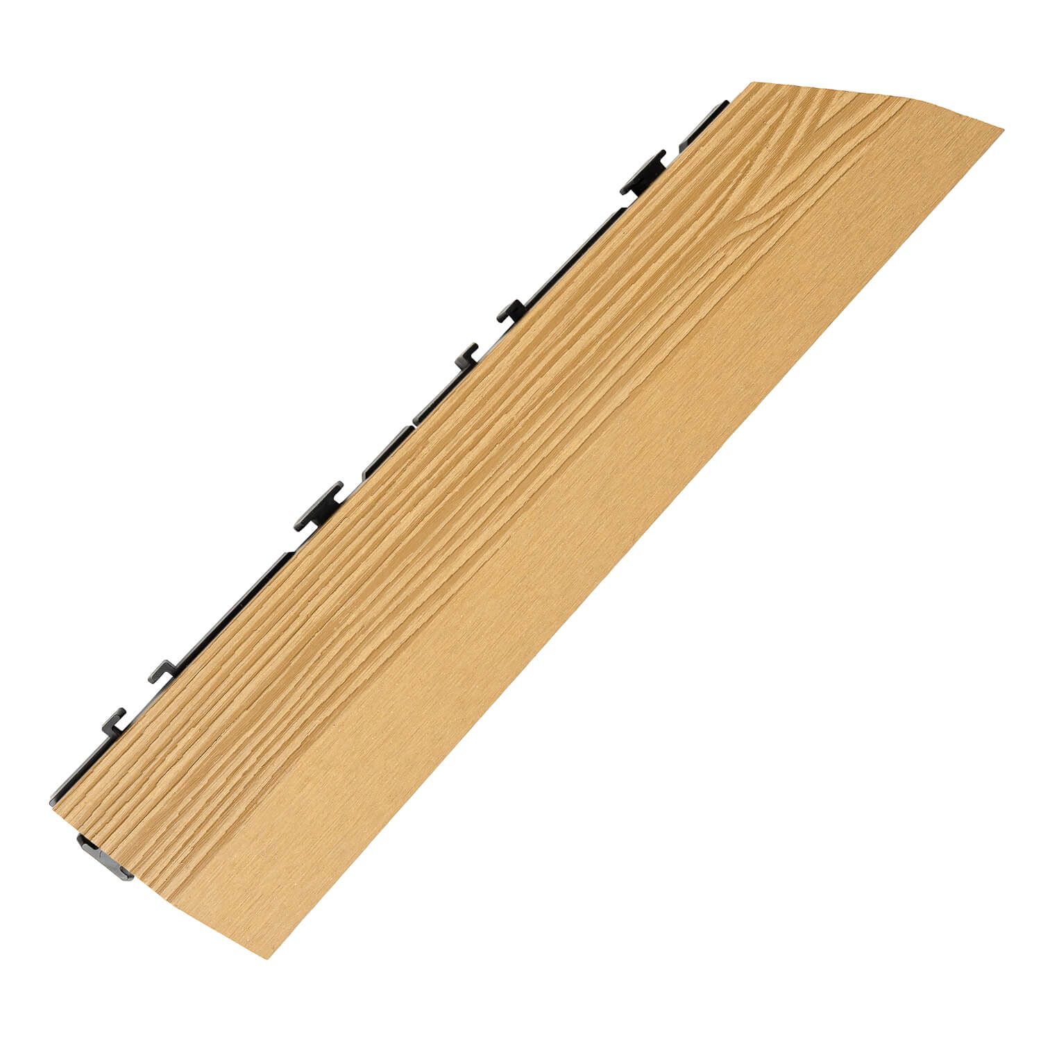 WPC Terrassenfliese 3D Rechte Ecke Honig Teak