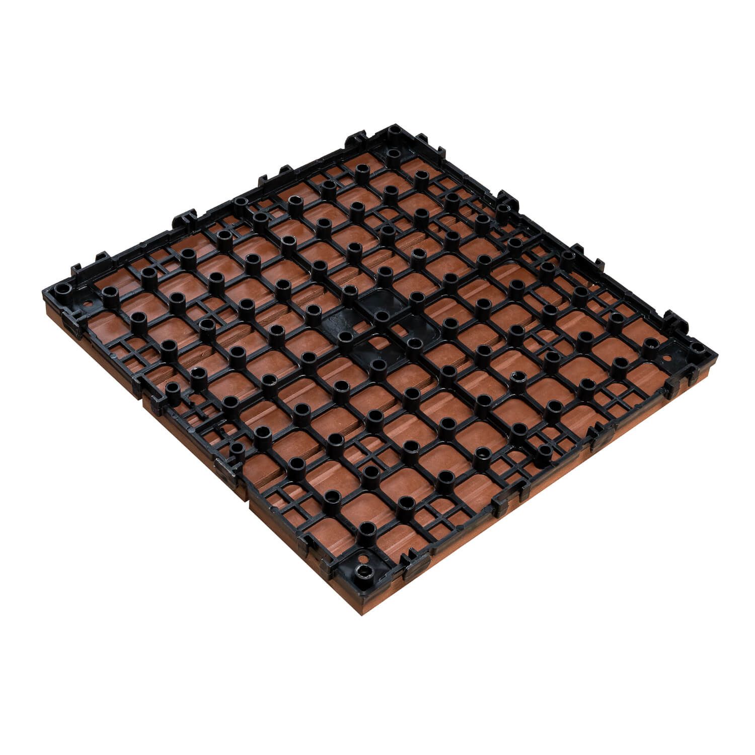 3D Solid WPC Terrassen-Klickfliese Mahagoni 30 x 30 x 2,5 cm 3D Solid WPC Terrassen-Klickfliese Mahagoni 30 x 30 x 2,5 cm