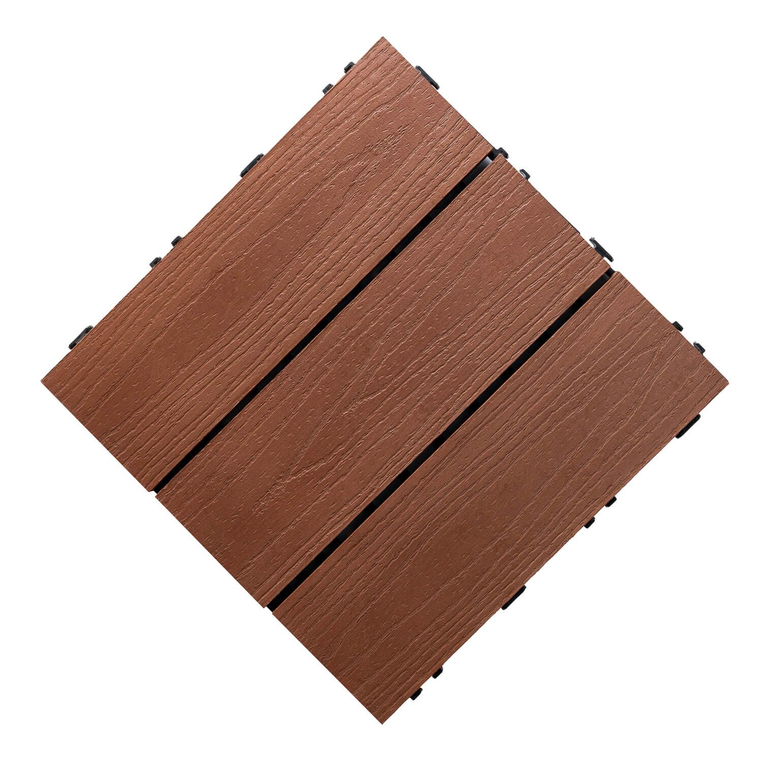 3D Solid WPC Terrassen-Klickfliese Mahagoni 30 x 30 x 2,5 cm 3D Solid WPC Terrassen-Klickfliese Mahagoni 30 x 30 x 2,5 cm