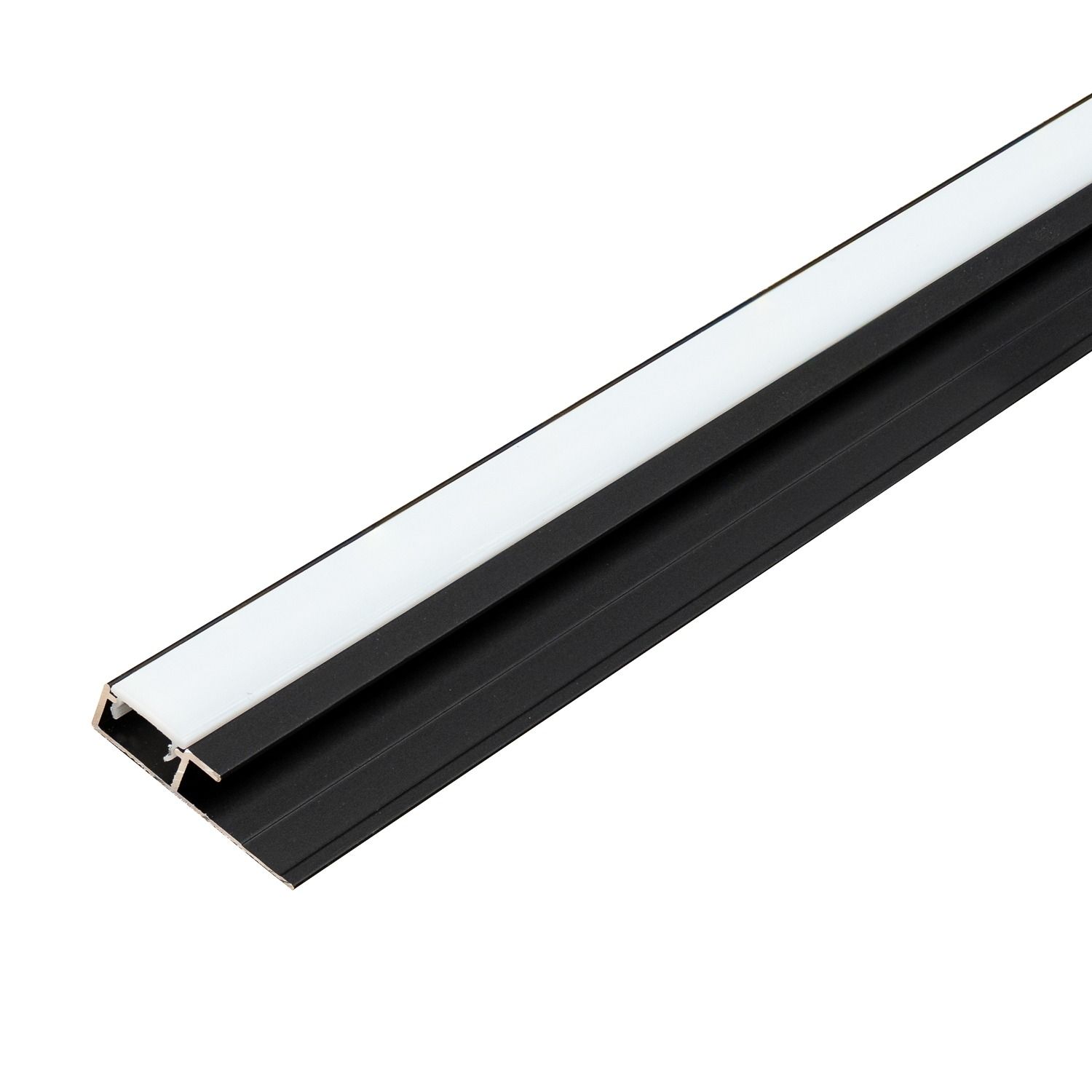 LED-Aluminium-Abschlussprofil 4,5 mm für Wandpaneele Schwarz Matt – 2,9 m
