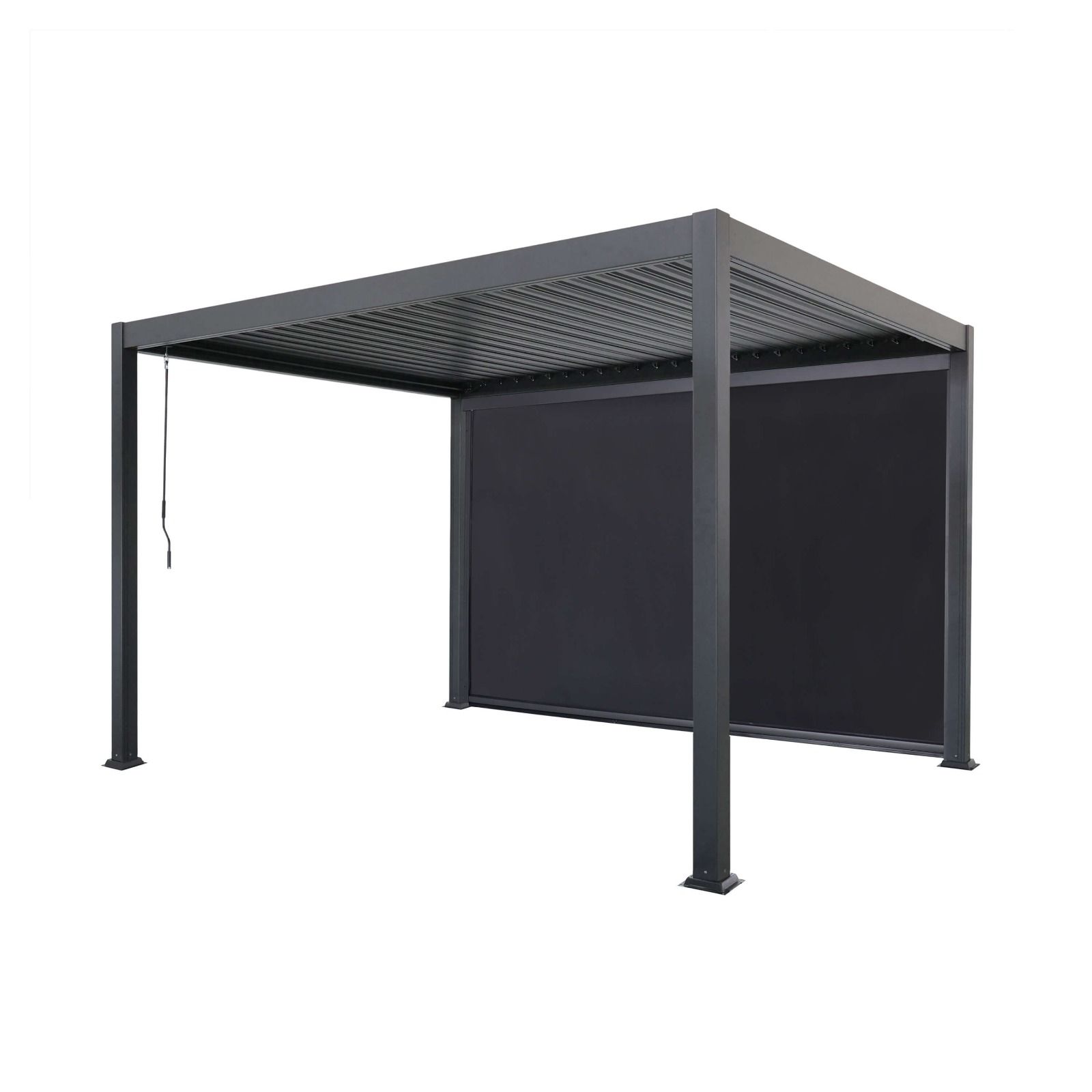 Senkrechtmarkise für Gartenpergola Anthrazit 4 m
