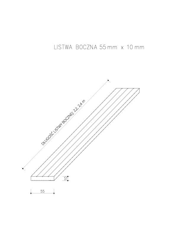 Listwa Kompozytowa Maskująca Standard/3D Miodowy Teak – dł.  2,4 m