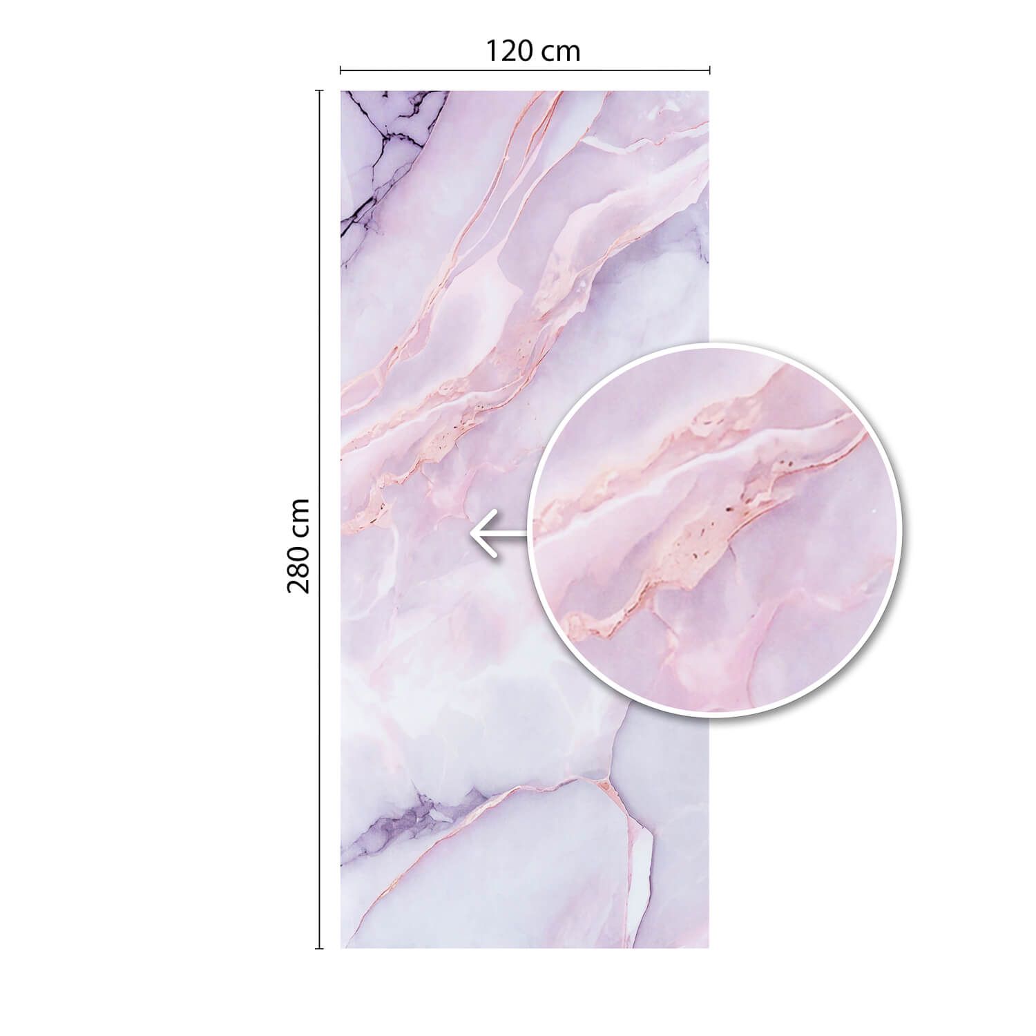 Wandpaneel XXL Statuario Rosa Glänzend 120 x 280 cm 3 mm (A) Wandpaneel XXL Statuario Rosa Glänzend 120 x 280 cm 3 mm (A)