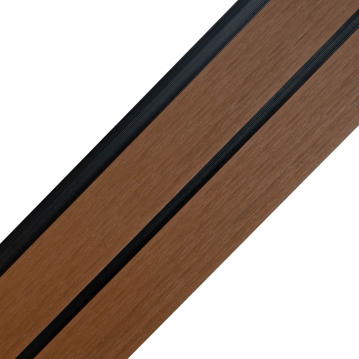 Lamellenzaunbrett DUO Premium Teak / Schwarz - 1,8 m