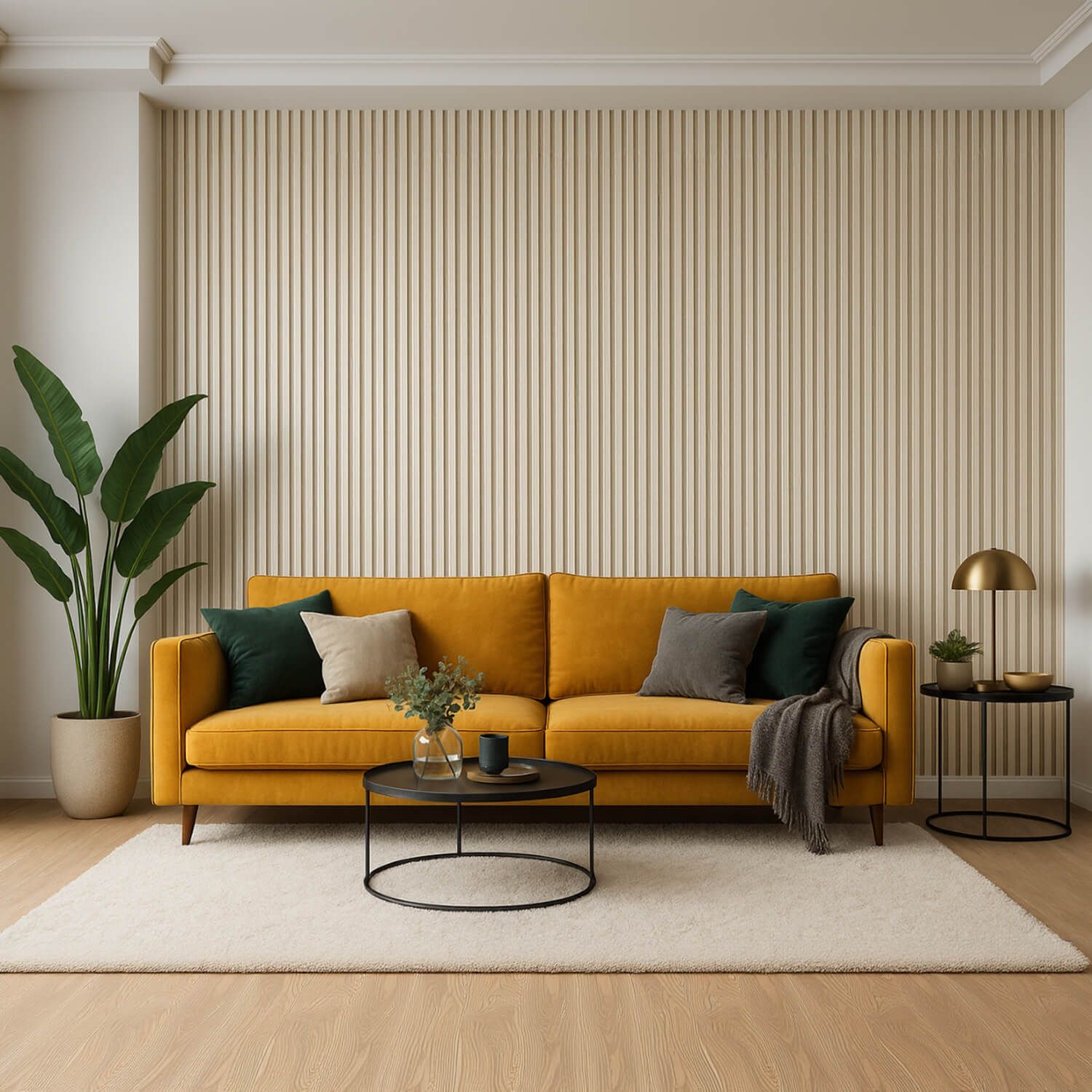 Lamele Ścienne Dekoracyjne Ecru Brokat 2,4 x 16,8 cm – dł. 2,7 m