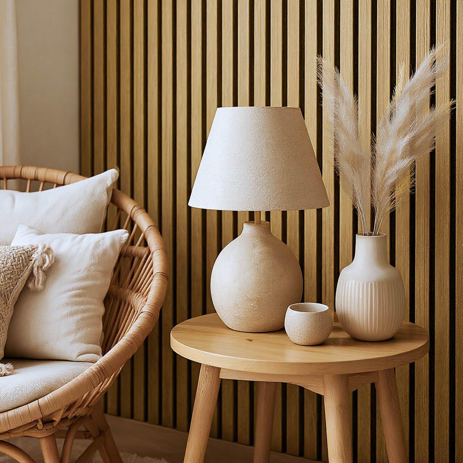 Lamele ścienne akustyczne na filcu Złoty Dąb 2,1 x 30,5 cm – dł. 2,7 m