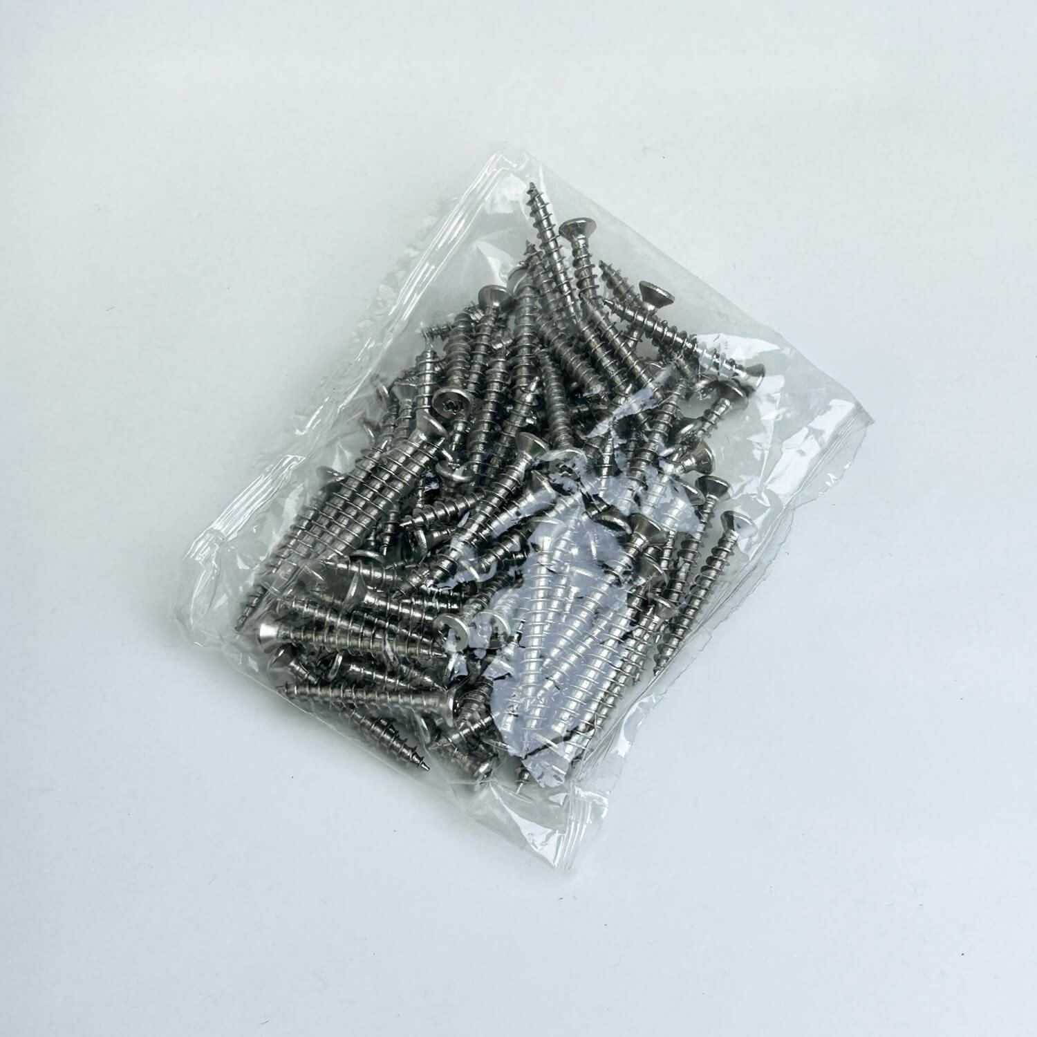 Wkręt 4 x 30 mm ze stali nierdzewnej Srebrny – 100 szt.