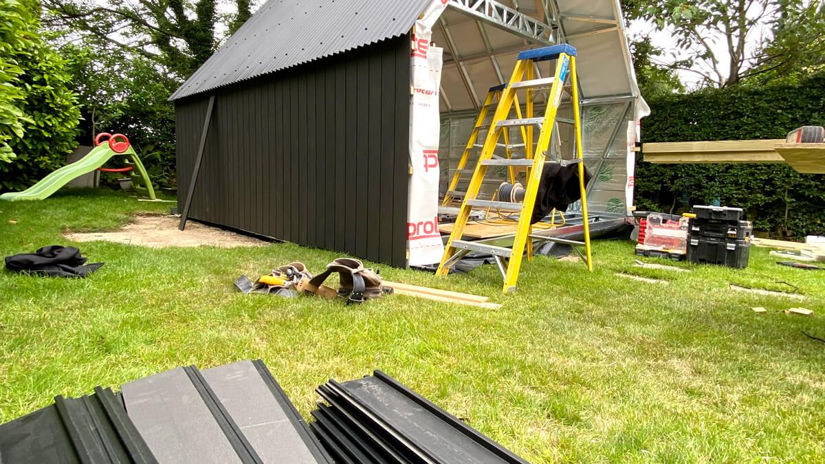 Garagenverkleidung - WPC Fassaden Standard Anthrazit