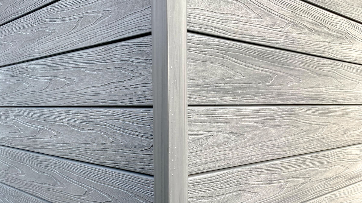 Gerätehaus – WPC Fassadenlamellen Premium Gray