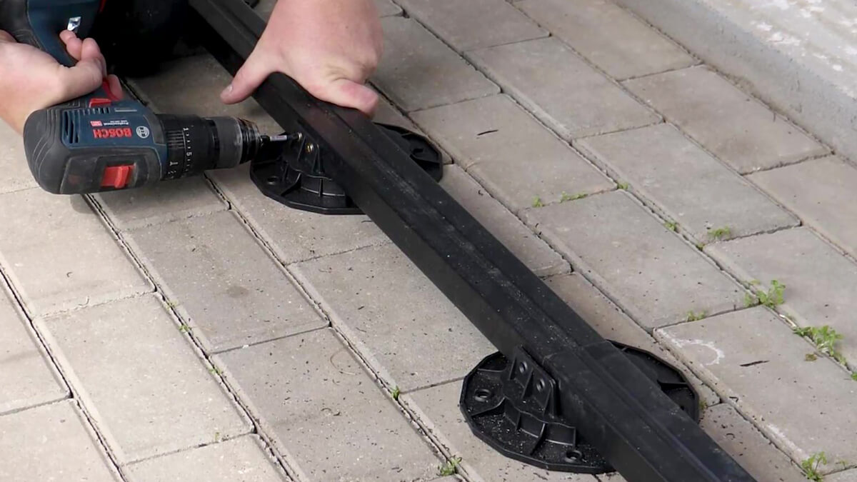 Montage von WPC Terrassendielen Antique Premium