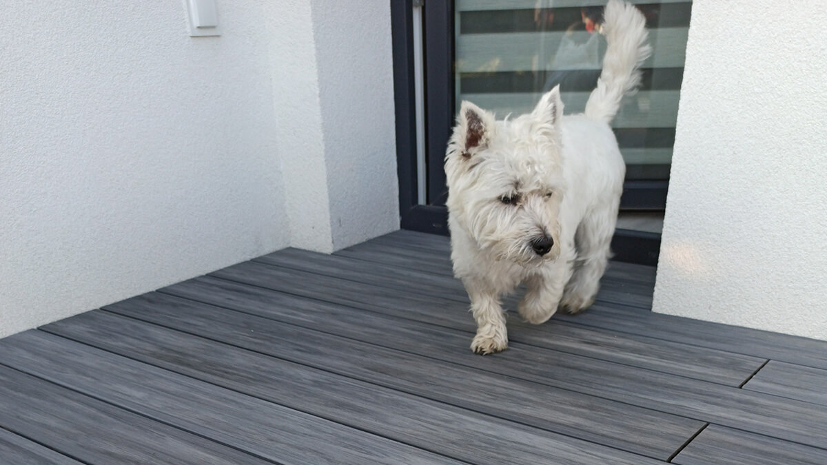 Balkon und Treppen - WPC Terrassendielen Premium Gray