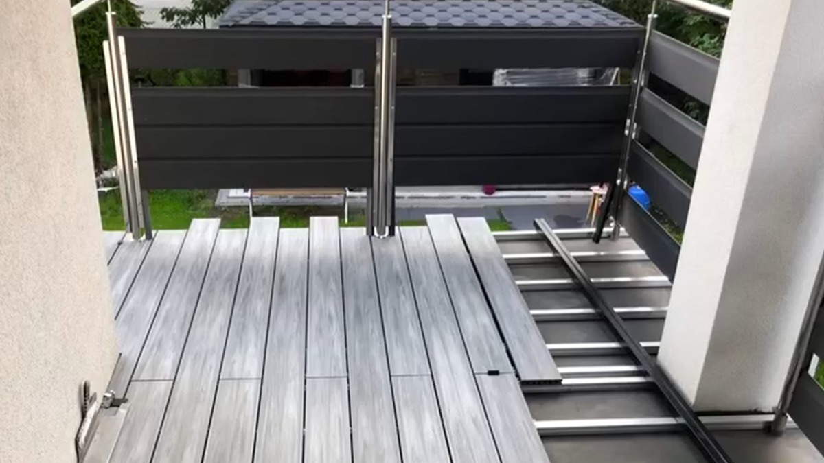 Montage von WPC Terrassendielen Premium Gray/Anthrazit
