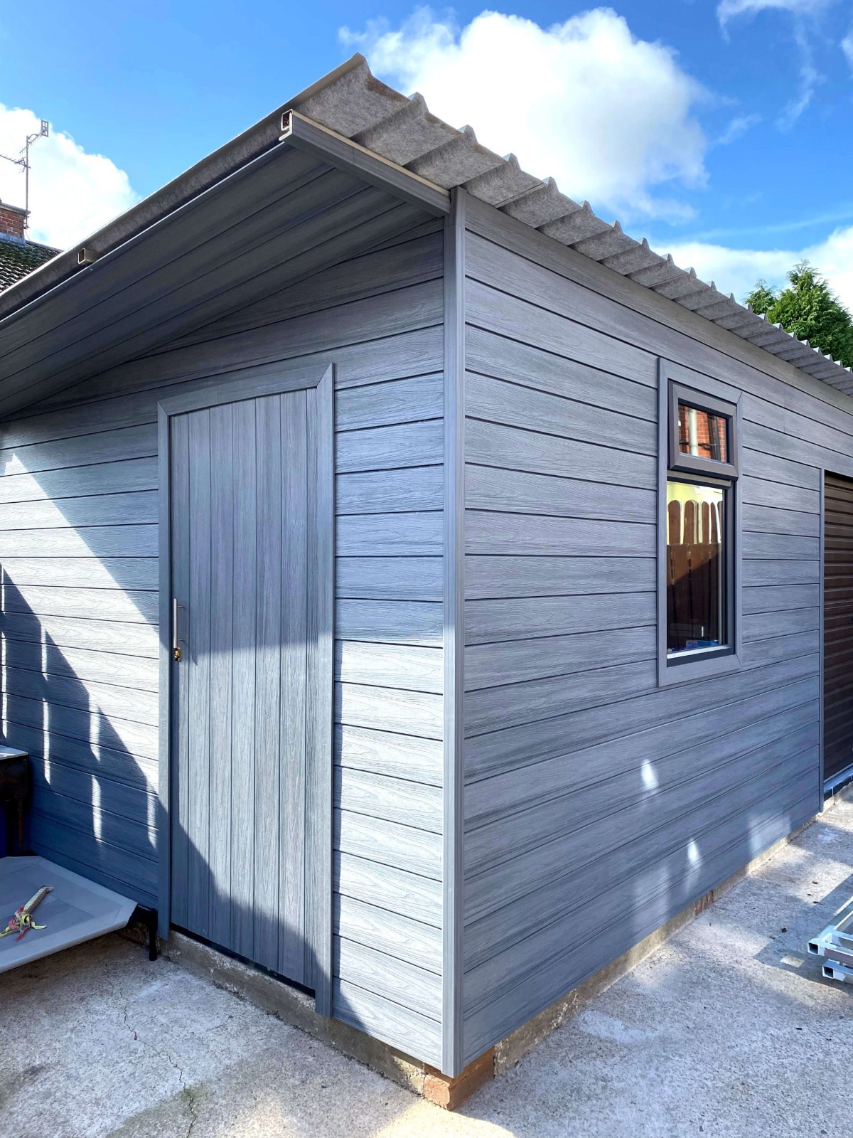 Gartengerätehaus – Fassadenverkleidung Premium Gray