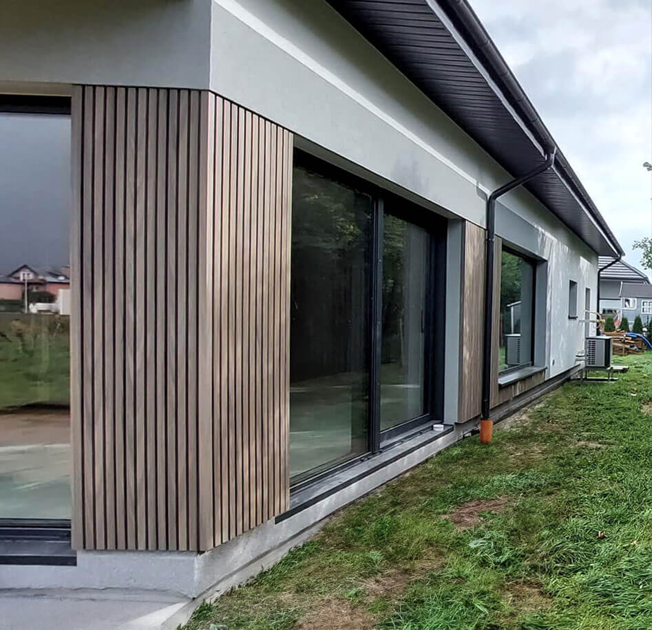 Lamellenfassade – Verbundlamellen, Antique