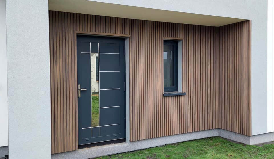 Lamellenfassade – Verbundlamellen, Antique