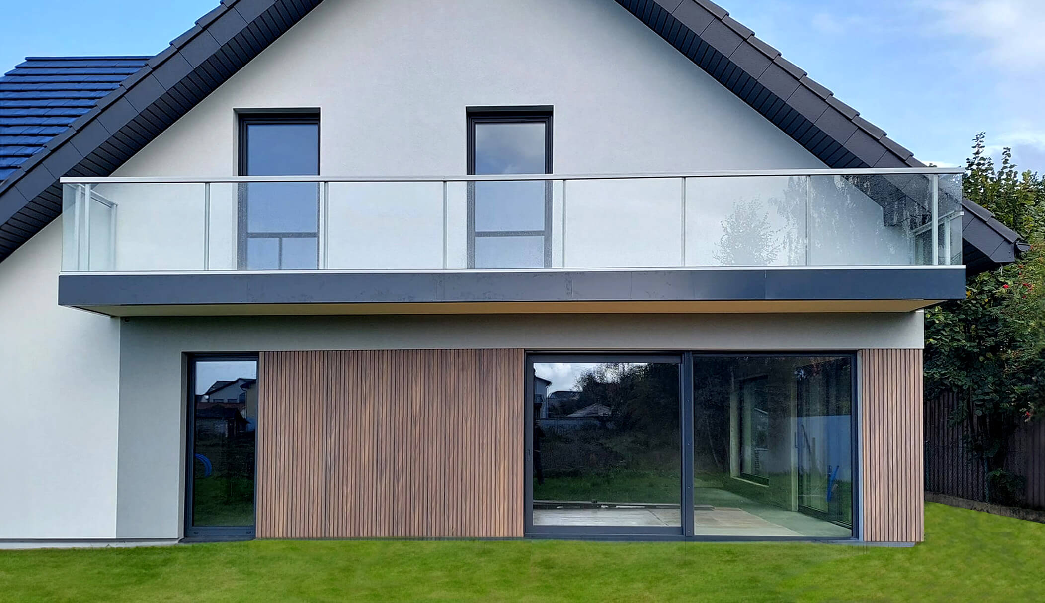 Lamellenfassade – Verbundlamellen, Antique