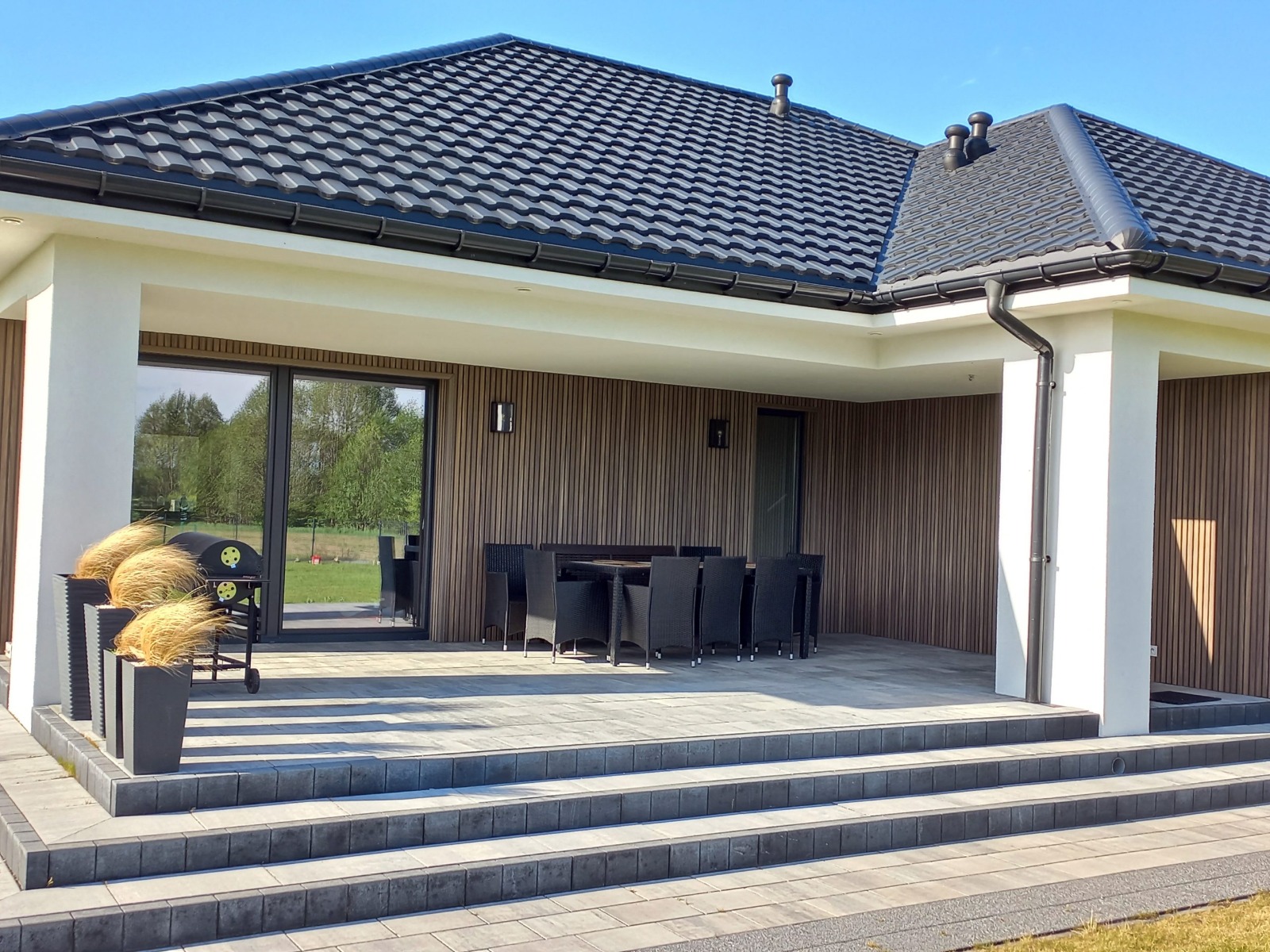 Fassade - WPC 4-fach Rhombusprofil Premium Antique