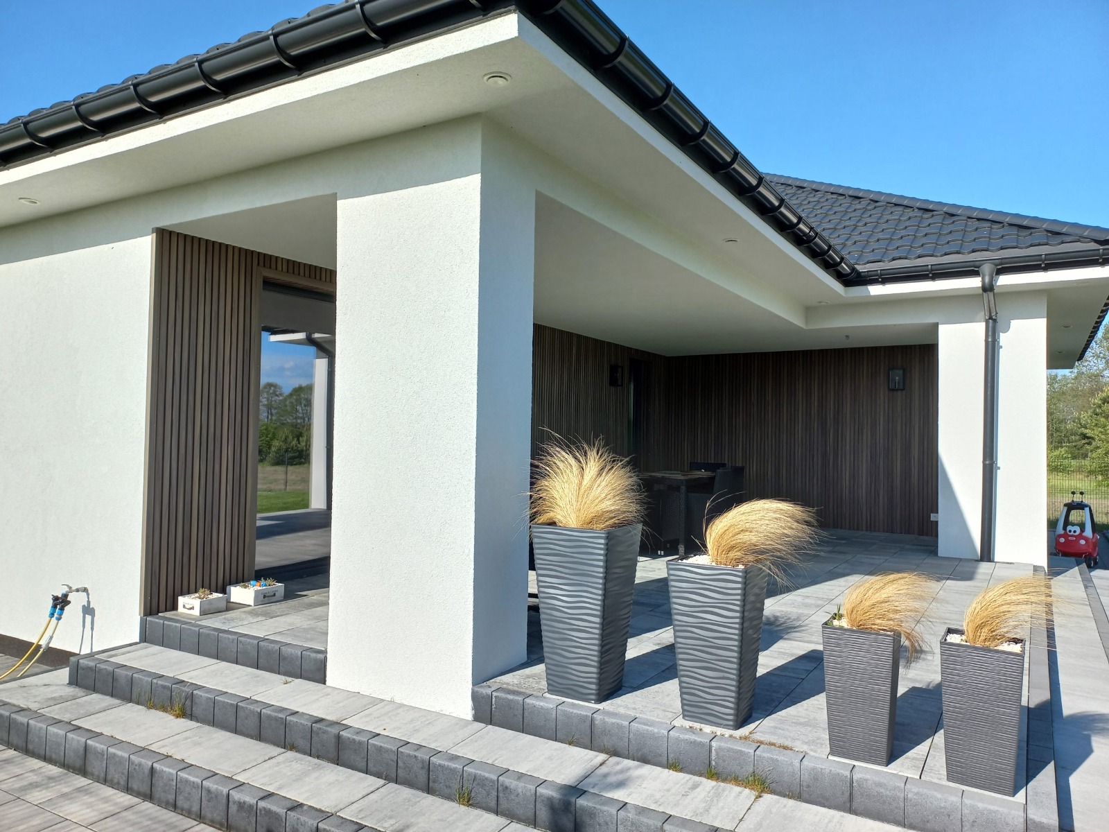 Fassade - WPC 4-fach Rhombusprofil Premium Antique