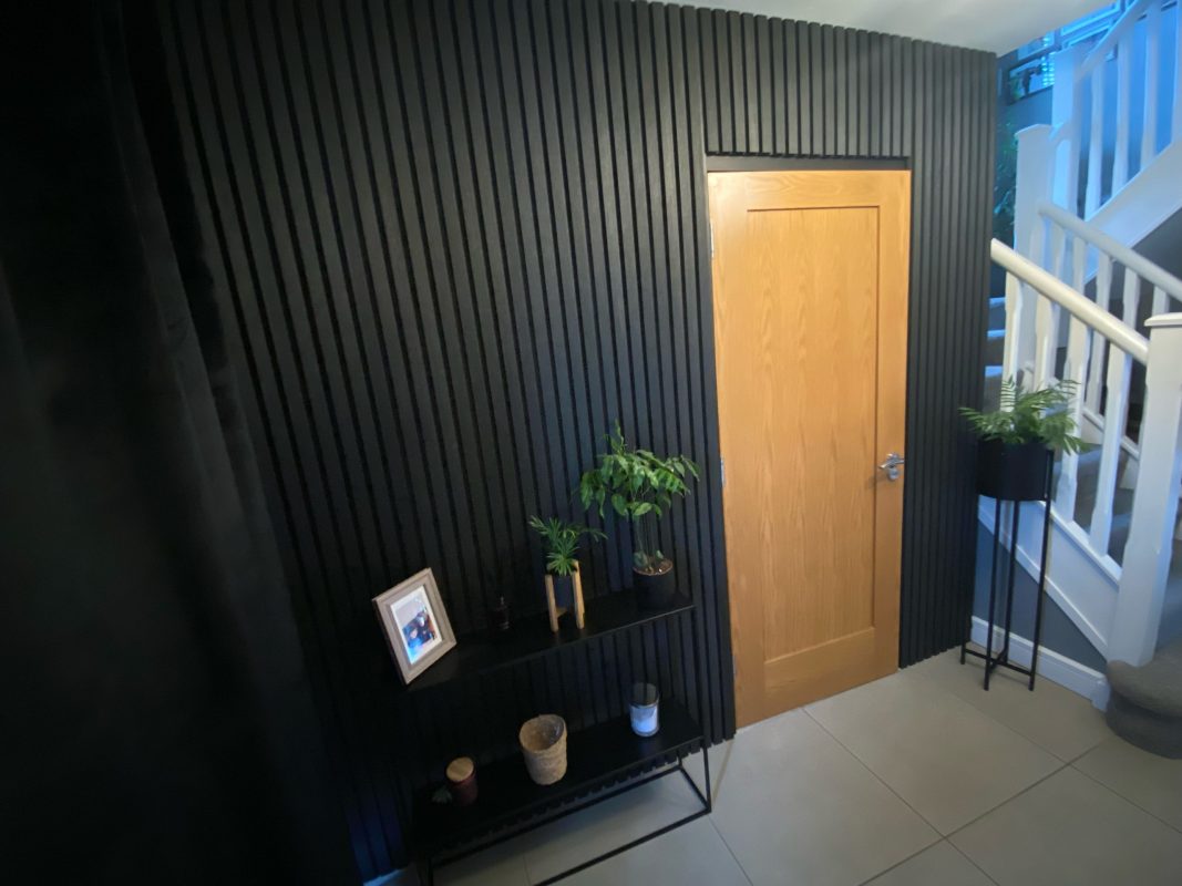 WPC 4-fach Rhombusprofil für den Innenbereich – Lamellen Graphite