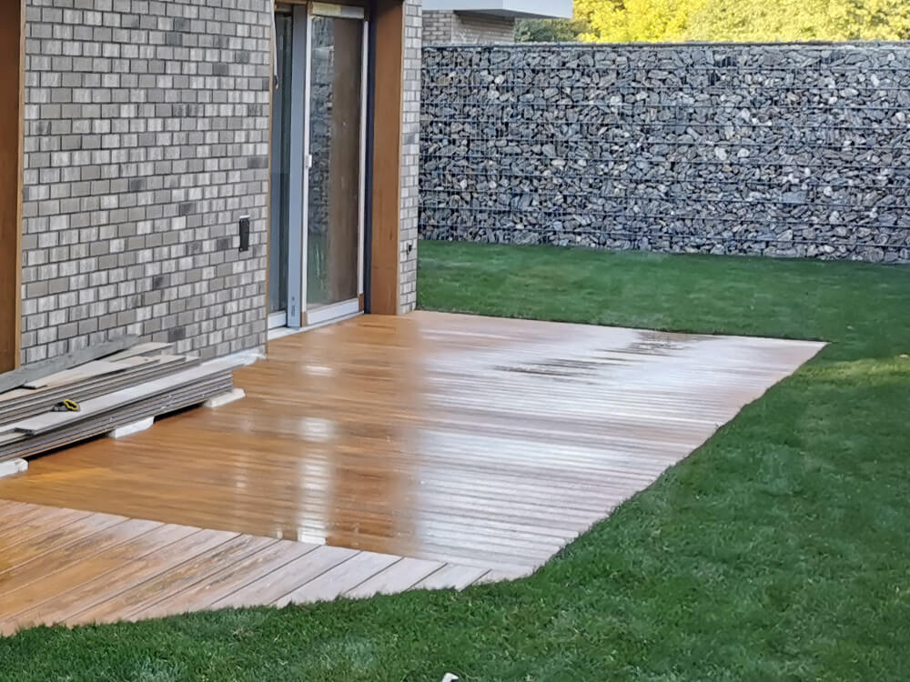 Terrasse aus WPC Terrassendielen Premium Amber