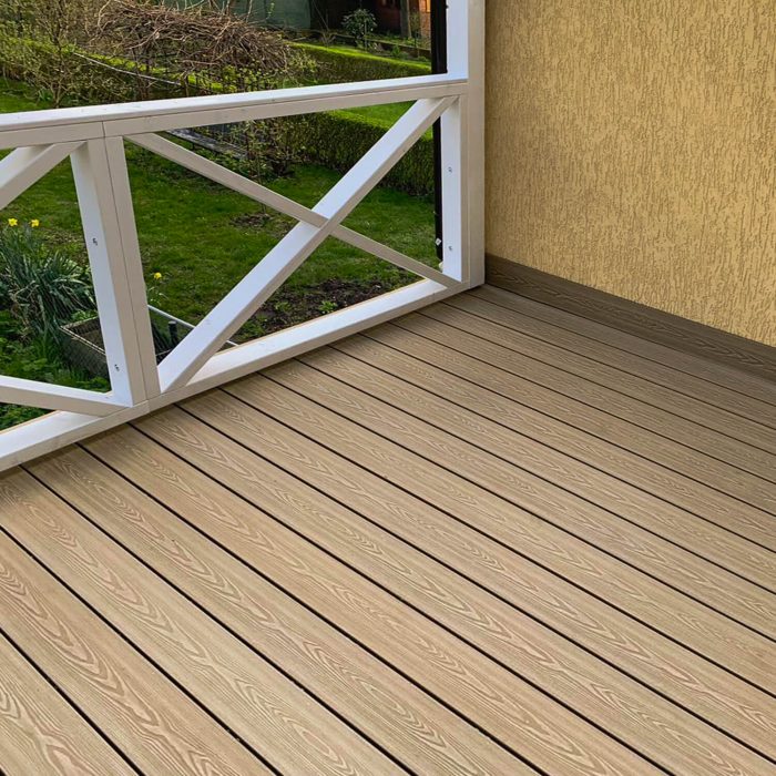 3D WPC Terrassendiele Honig Teak - 3 m – Bild 3