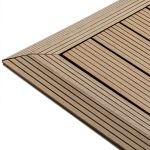 linke Terrassenfliese Honig Teak