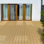 realizacja z deski kompozytowej tarasowej standard miodowy teak