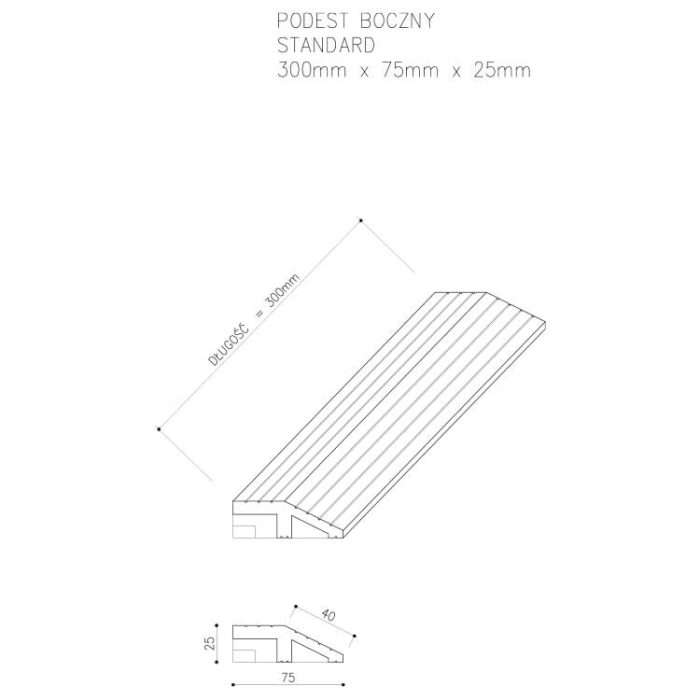 technische Zeichnung standard seite Terrassenfliese