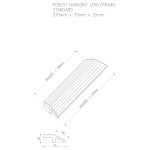 technische Zeichnung standard ecke Terrassenfliese