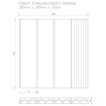 technische Zeichnung Terrassenfliese standard premium