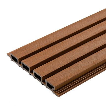 Premium-WPC-4-fach-Rhombusprofil-Teak