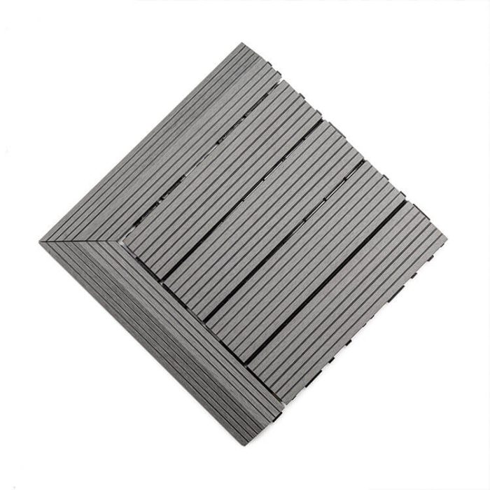WPC Terrassenfliese Hellgrau 30 x 30 x 2,5 cm – Bild 5