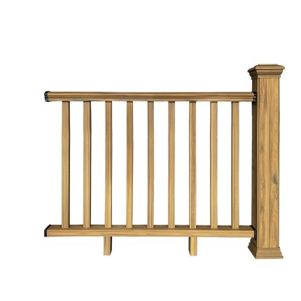 WPC Balustrade Winchester Eiche 140 x 113 cm  (1 Pfosten)