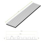 Akustikpaneel auf Filz Goldene Eiche 2,1 x 30,5 cm – 2,7 m – Bild 5