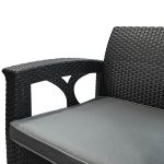 Gartenmöbel-Set aus Technorattan 4-Sitzer Sofia Anthrazit – Bild 2