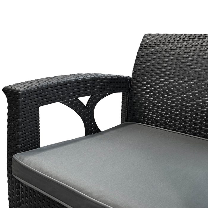 Gartenmöbel-Set aus Technorattan 4-Sitzer Sofia Anthrazit – Bild 2
