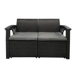 Gartenmöbel-Set aus Technorattan 4-Sitzer Sofia Anthrazit – Bild 6