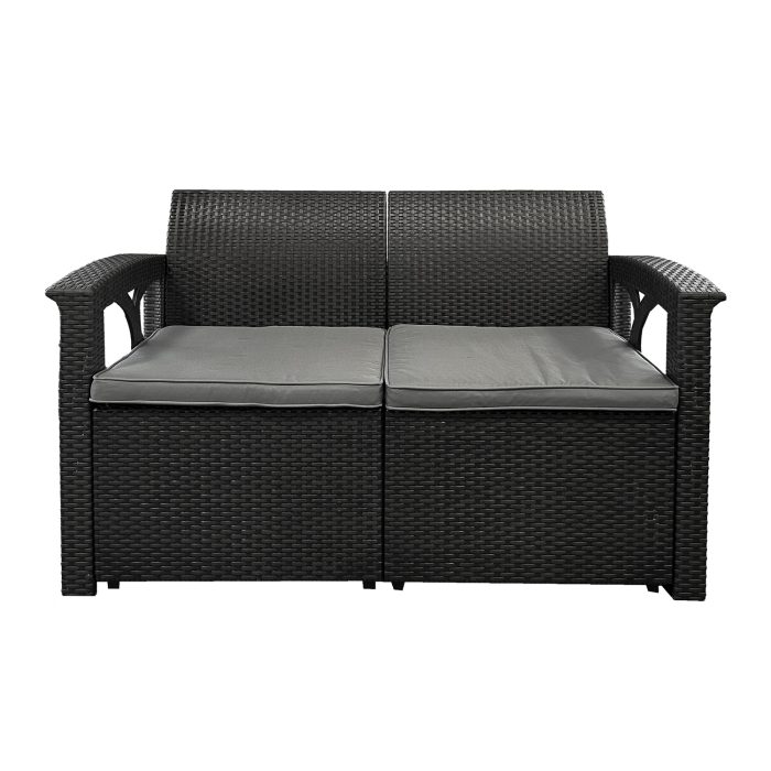 Gartenmöbel-Set aus Technorattan 4-Sitzer Sofia Anthrazit – Bild 6
