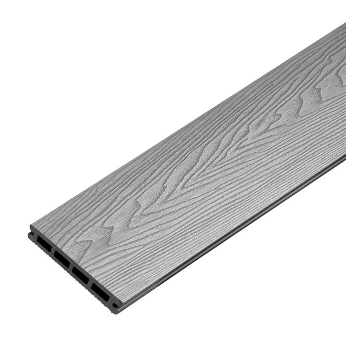 3D Classic WPC Terrassendiele Warmes Grau - 4 m – Bild 3