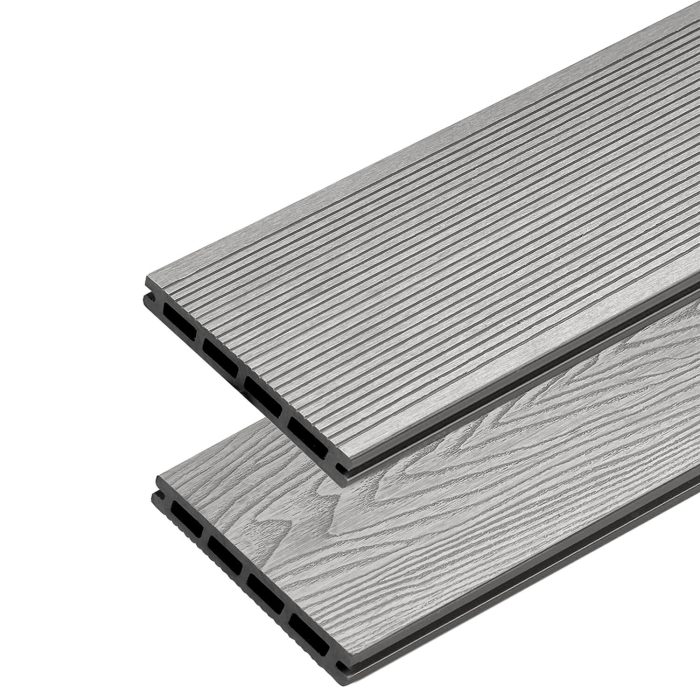 3D Classic WPC Terrassendiele Warmes Grau - 4 m – Bild 2