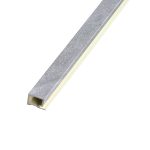 Wandlamellen Startleiste Glitzer Grau 2,4 x 2,4 cm - 2,7 m