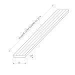 Standard WPC Flachleiste 3D Classic Dunkelbraun - 2,4 m – Bild 4
